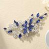 Catery Blue Rhinestone Bridal Hair Comb Crystal Wedding Hair Pieces Flower Silver Accessories for Brides and Women Pack of 1(Blue) view 1