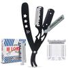 BEAUTICONE Straight Razors for Men, Straight Edge Razor, 100 Single Edge Blades, Stainless Steel, Barber Razor for Men's Shaving, Barber Shaving Knife, Swinglock view 1