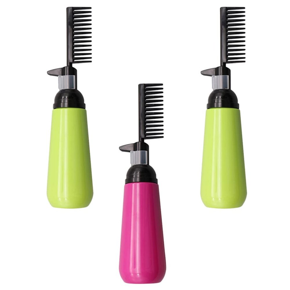 Hair Dye Comb Bottle 200ml Plastic, Refillable Salon Applicator Set