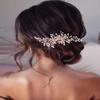 Unicra Bride Wedding Hair Comb Rhinestone Bridal Headpiece Crystal Hair Accessories Hair Piece Jewelry for Women and Girls (Rose Gold) view 3