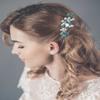 Catery Rhinestone Bride Wedding Hair Comb Green Caystal Side Comb Bridal Hair Piece Headpiece Bridesmaid Head Jewelry Hair Accessories for Women and Girls (Green) view 3