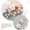 GORAIS Bridal Hair Pins Rose Gold Pearl Wedding Hair Accessories Bride Hair Clips for Women (Pack of 3) view 3