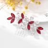 Catery Rhinestone Bride Wedding Hair Comb Red Crystal Side Comb Bridal Hair Piece Clips Headpiece Bridesmaid Hair Accessories for Women and Girls view 1
