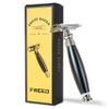 FREED Double Edge Razor,single blade razor,Aluminum alloy handle paired with a textured matte black finish,10 Japanese 6cr13 Stainless Steel Blades,It's the best gift for men,fathers,or birthdays view 1