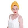 2-Pack Hair Towelette Cover, Button Dry Hair Towelette, Coral Fleece High Density Dry Hair Towelette, Dry Hair Cap, Shower Cap (Brown) view 1