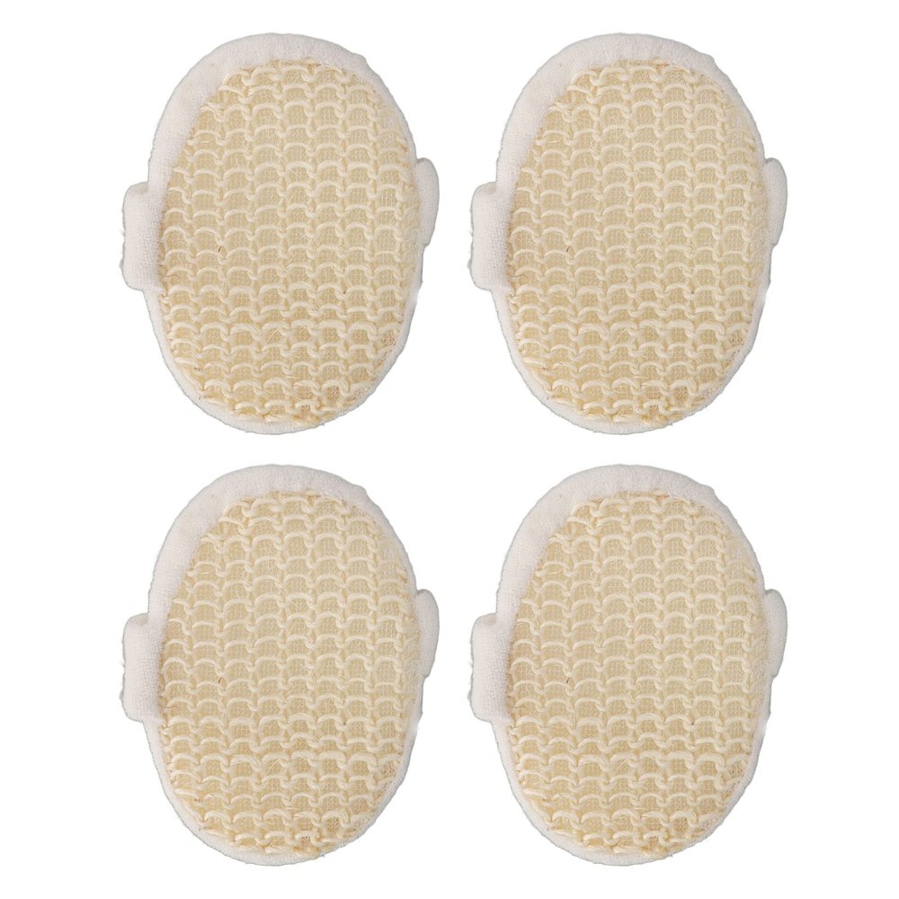 Sisal Bath Sponge4Pcs Exfoliating Shower Sponge, Easy Cleaning Quick Drying Exquisite Body Scrubber