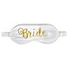 Elegant Fabric Bride Sleep Eye White Mask - 4.5 x 8.5 Inches (Pack of 1) - Stunning & Comfortable Bridal - Perfect Bridal Shower Gift view 1