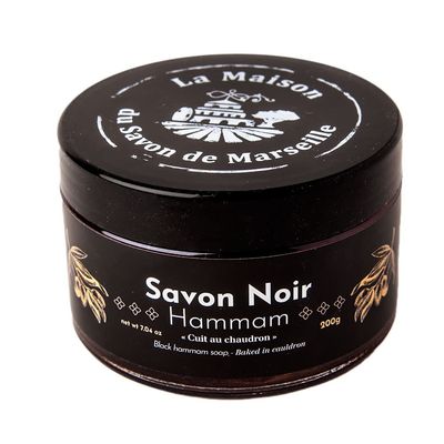 Maison du Savon de Marseille - Hammam Black Soap - Exfoliating Body Scrub for Smooth Skin - 200g
