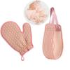 Exfoliating Back Scrubber, for Men Women Exfoliation, Body Scrubbing Brush Loofah Exfoliator, Extra Long Back Exfoliator Cleaner, Luffa Scrubber to Deep Clean Relax Your Body,Pink view 2