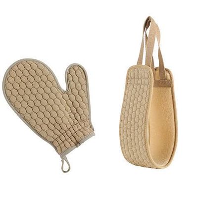 Exfoliating Back Scrubber, for Men Women Exfoliation, Body Scrubbing Brush Loofah Exfoliator, Extra Long Back Exfoliator Cleaner, Luffa Scrubber to Deep Clean Relax Your Body,Yellow
