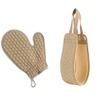 Exfoliating Back Scrubber, for Men Women Exfoliation, Body Scrubbing Brush Loofah Exfoliator, Extra Long Back Exfoliator Cleaner, Luffa Scrubber to Deep Clean Relax Your Body,Yellow view 1