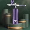 Facial Hydration Spray Gun, Spray Airbrush Set, Portable Facial Makeup Airbrush,with Adjustable Button for Face Skin Care Makeup SPA Model Painting Tattoo.,Purple view 3
