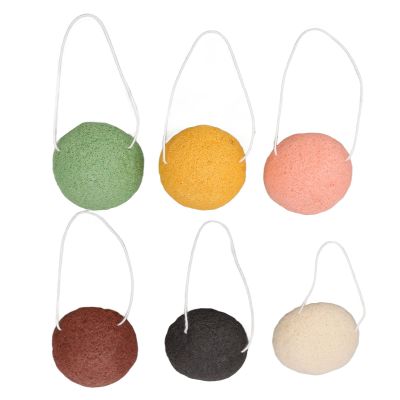 6 Pieces Sponge, Biodegradable Sponge, Sponge Set for Deep Pore Cleansing and Exfoliation, Sponges for All Skin Types