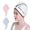 2 Pack Hair Towel Wrap,Hair Drying Towel with Button, Microfiber Hair Towel, Dry Hair Hat, Bath Hair Cap (Light Yellow) view 1