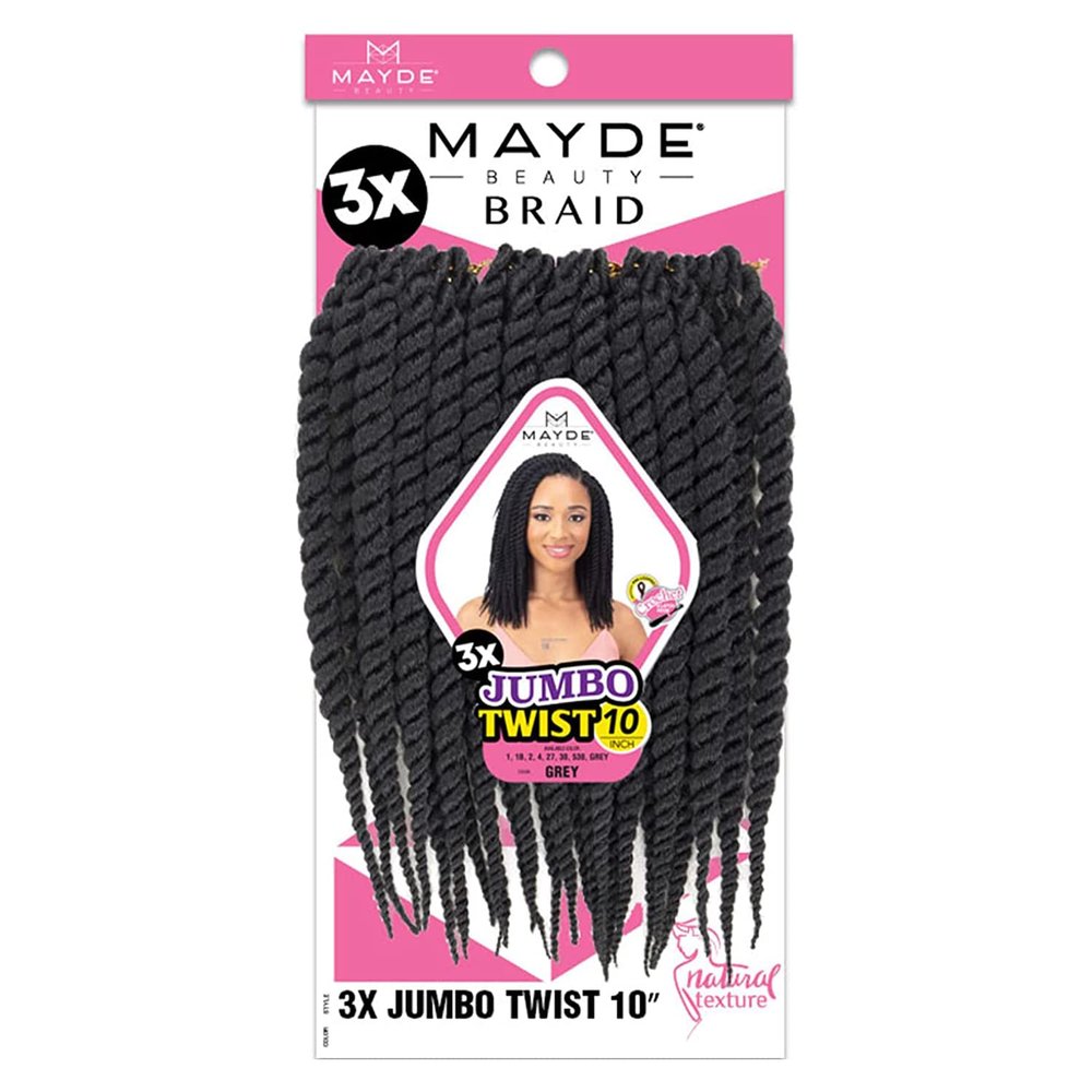 Mayde Beauty Crochet Braid 3X Jumbo Twist 10" (5-Pack, 27)