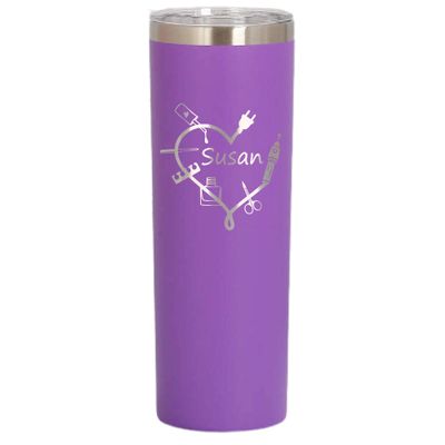 Personalized Nail Salon Skinny Tumbler, Birthday Gift for Nail Tech, Nail Tech Appreciation, Retirement Gift for Nail Tech, Gift for Artist - By LegacyCuts