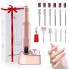 Ftrule Cordless Electric Nail Drill, Portable Professional Rechargeable Efile Nail File Machine with Nail Drill Bits, Sanding Bands for Acrylic Gel Nails, Manicure Pedicure Polishing, Pink view 1