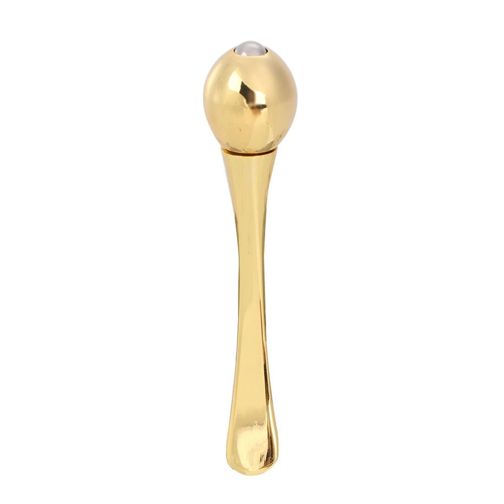 ANGGREK Eye Massager Rollerball Mini, Mini Spatula for Cosmetics Zinc Alloy Face Cover Spoon Anti Wrinkle Eye Fatigue Relief Massage Stick Cream Scoop Eye Applicator