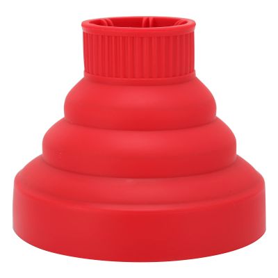 ANGGREK Diffuser Hair Dryer Curly Hair, Silicone Diffuser Attachment Universal Hair Dryer Diffuser Portable Travel Folding Hair Blow Dryer Diffuser Hairdryer(Red)