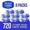Nice 'N CLEAN Sensitive Skin Wet Hand Wipes 90ct (8-Pack) | Infused with Aloe | Hypoallergenic Wipes More Effective than Gel view 2