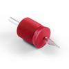 BEZTAT 1.25 Inch Ultra Premium Red Soft Silicone Grip w/Long Clear Disposable Tubes & Tips- 15 Pack, Diamond Tip (7DT) 15.0 Count view 3