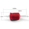 BEZTAT 1.25 Inch Ultra Premium Red Soft Silicone Grip w/Long Clear Disposable Tubes & Tips- 15 Pack, Diamond Tip (18DT) view 4