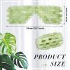 Hercicy 2 Pcs Jade Eye Mask Green Jade Stone Facial Cooling Mask for Alleviate Puffiness Face Massage Relax Eyes Relieve Migraine Meditation Beauty (White,Green) view 2