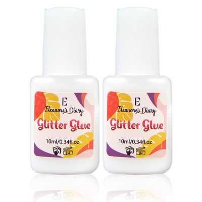 Body Glue for Glitter Tattoos, Eleanore's Diary 10ml*2 Art Glitter Glue, Odourless & Non Toxic, Suit for Skin Chunky Makeup, Beach Parties, Music Festival, Carnival, Cosplay, Summer Holiday, Gemstones