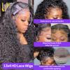 13x4 Deep Wave Lace Front Wigs - Pre Plucked 180 Density - 20 Inch Human Hair Wig view 3