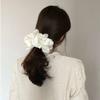 Big Satin Scrunchies for Women, XL Oversized Hair Scrunchies for Thick Hair, Extra Large Soft Silk Pillow Scrunchy, Jumbo Hair Tie for Curly Hair Buns Ponytails, 4 Pack(E) view 3