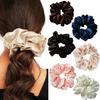 Big Satin Scrunchies for Women, XL Oversized Hair Scrunchies for Thick Hair, Extra Large Soft Silk Pillow Scrunchy, Jumbo Hair Tie for Curly Hair Buns Ponytails, 4 Pack(H) view 1