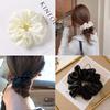 Big Satin Scrunchies for Women, XL Oversized Hair Scrunchies for Thick Hair, Extra Large Soft Silk Pillow Scrunchy, Jumbo Hair Tie for Curly Hair Buns Ponytails, 4 Pack(H) view 3