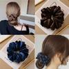 Big Satin Scrunchies for Women, XL Oversized Hair Scrunchies for Thick Hair, Extra Large Soft Silk Pillow Scrunchy, Jumbo Hair Tie for Curly Hair Buns Ponytails, 4 Pack(H) view 4