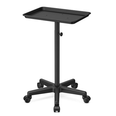 Premium Aluminum Salon Trolley Tattoo Mayo Instrument Rolling Tray Silver Salon Station with Wheels for Barber SPA Tattoo Clinic