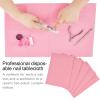 LXIANGN 125PCS Disposable Nail Art Table Towels Mat 13" X 17" Waterproof 3 Ply Nail Art Mat Paper Sheet Clean Pads Tattooing Table Mat Nail Table Cover Tattoo Supplies (Pink) view 2