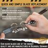 Straight Edge Razor for Men with 90+1 Easy to Use Disposable Blade Heads, Patented Shaving Razor Handle for Beard and Hair, Black Handle view 4
