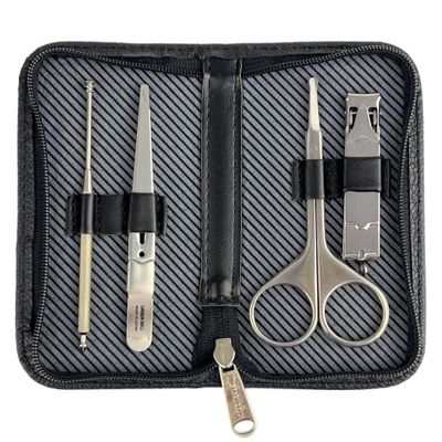 Green Bell Takumi No Waza 4 Piece Set Grooming Kit Nail Care Tools with Travel Case for Men Women Manicure Pedicure Nail Clippers Made in Japan (G-3105)