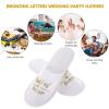 Abaodam Bridesmaid Disposable Slippers 2 Pairs Wedding Party Cloth Spa Slippers Practical Maid of Honor Gift for Women Pajama Night Footwear view 4