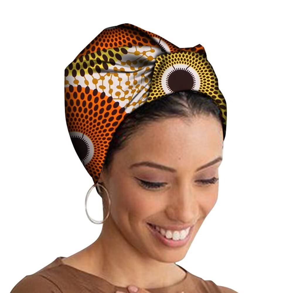 African Fabric Ankara Head Wrap for Women 50 * 180cm Fashion Colorful Head Scarf Hair Accessories WYB642