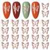 DANNEASY 100pcs 3D Butterfly Charms for Nails Rose Gold Nail Charms Alloy Nail Jewels Nail Butterfly Design Nail Decoration for DIY Craft Nail Art Accessories view 1