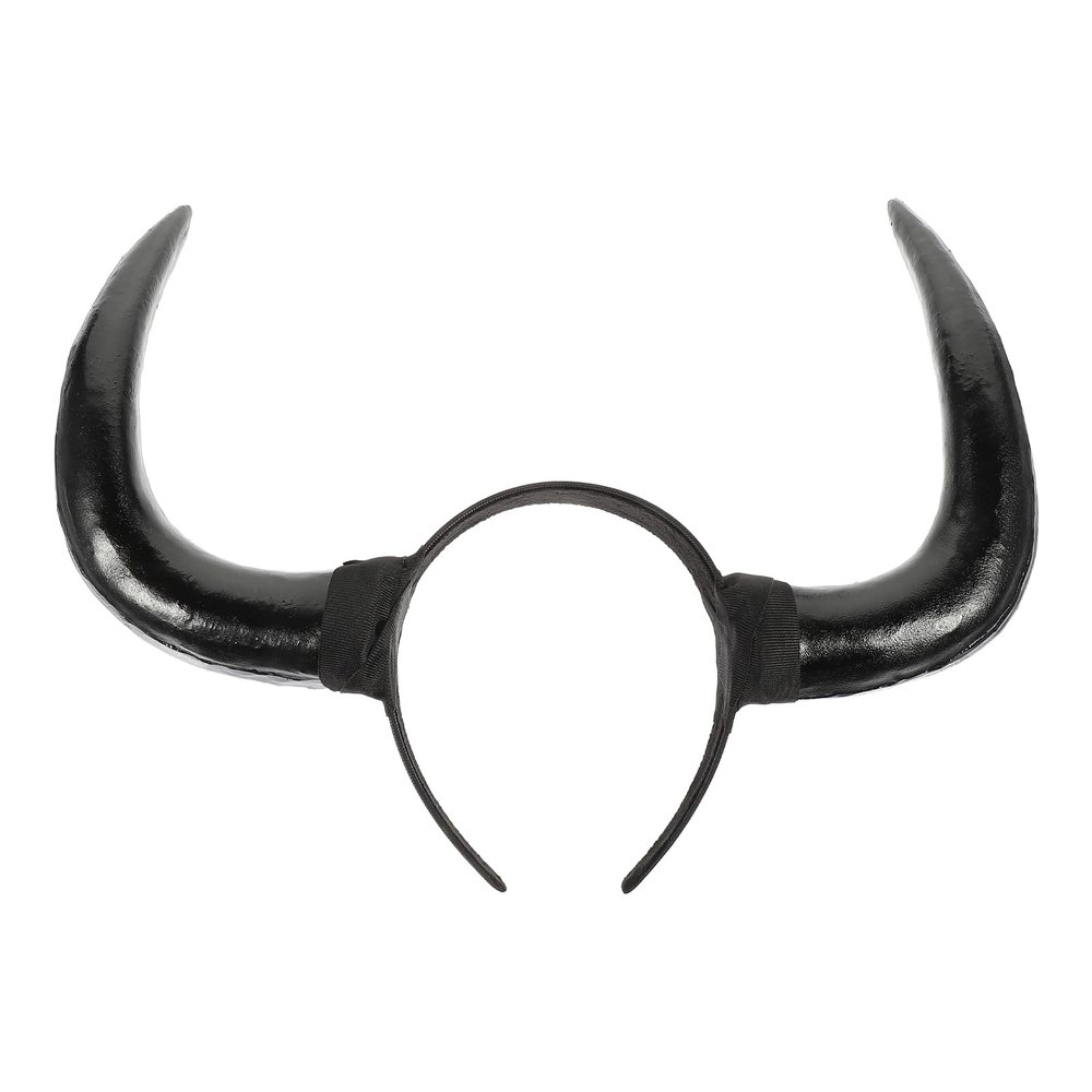 Abaodam Horn Headband, Black Devil Ox Horn Headband in Plastic Material, Halloween Cosplay Costume Party Headpiece for Girls, Women, and Men
