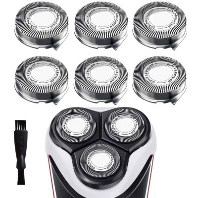 Gleway HQ8 Replacement Heads Compatible with Philips Razor and Aquatec Shavers, HQ8 Razor Blades for PT720 AT880 AT810 Heads New Upgraded HQ8 Blades for Series Shaver, 6-Pack & Brush
