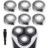 Gleway HQ8 Replacement Heads Compatible with Philips Razor and Aquatec Shavers, HQ8 Razor Blades for PT720 AT880 AT810 Heads New Upgraded HQ8 Blades for Series Shaver, 6-Pack & Brush view 1