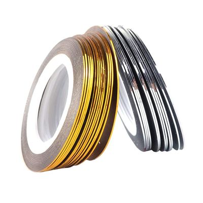 Multicolor Beautiful Nail Stickers for Nail Art DIY Nail Tips Manicure Tape for Nails Creative Striping Tape Stripes Nail Styling Stickers for DIY Art Decorations 24 Pcs