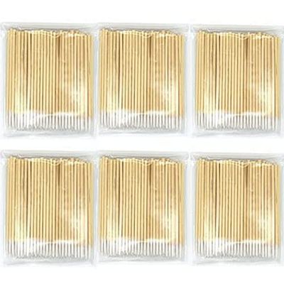 600 Count Microblading Cotton Swab Cotton Swabs Pointed Tip, Cotton Swabs Wood Sticks, Cotton Tipped Applicator, Tattoo Permanent Supplies, Makeup Cosmetic Applicator Sticks (Small)