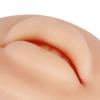 Real Touch Soft Semi Permanent 3D Silicone Lips with Fake for Training Lips Ear Tongue Eye Mouth 3D Silicone with Display Stand Practice Tool for Piercing Model Home Medicine(dark view 2
