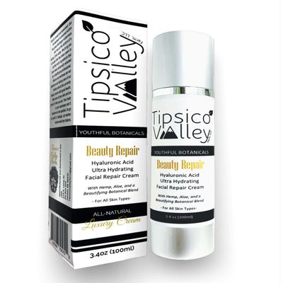 TIPSICO VALLEY FARM | All Natural - Organic Ingredients | Hyaluronic Acid 0.5% | Daily Moisturizer | 3.4 ounces (100.0 mL)