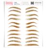 Brows by Bossy Studio & Co Temporary Eyebrow Tattoos Waterproof Eyebrow Stickers, False Tattoos Hair Like Peel Off Instant Transfer Brow variety ginger view 1
