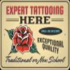 Expert Tattoo Sign, Expert Tat Artist, Tattoo Art, Tattoo Shop Sign, Tattoo Gift, Tattoo Shop, Tattoo Decor, Skin Artist- Tattoo Store Sign Outside Barn Gift Farm Life Farmer Love Farm Goat Lovers Retro Metal Tin Sign Coffee Bar Wall Decor 8x12inch view 1