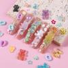 editTime 300PCS Kawaii Colorful Resin Acrylic 3D Gummy Bear Multi-Sized Heart Star Nail Charms with Snowflake Heart Star Slice (Multicolor6) view 3